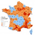 Carte du taux de cambriolages en 2011